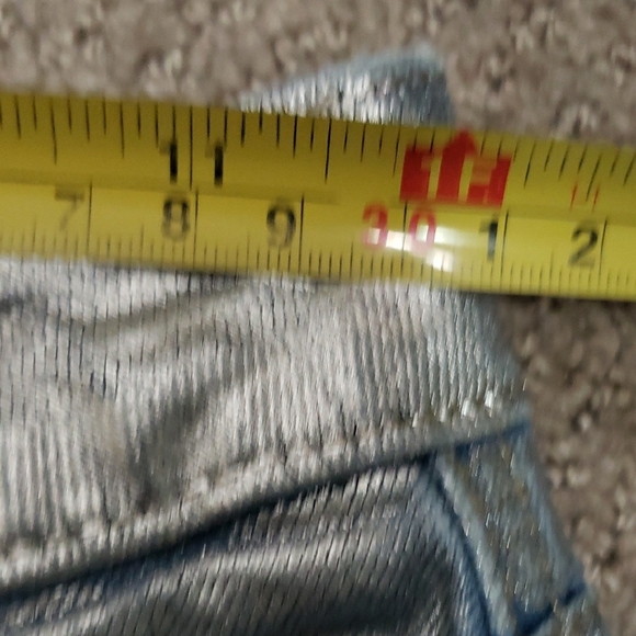 Zara Women's High Waisted Silver Foil Jeans Size 0 - Picture 5 of 10